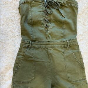 Bebe Olive Green Zippered Garment